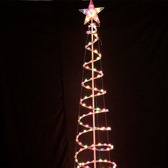 Myslunda LED-spiralgran 180 cm med stjärna i toppen