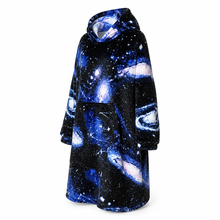 Oversize filthoodie i plyschfleece, en storlek passar alla