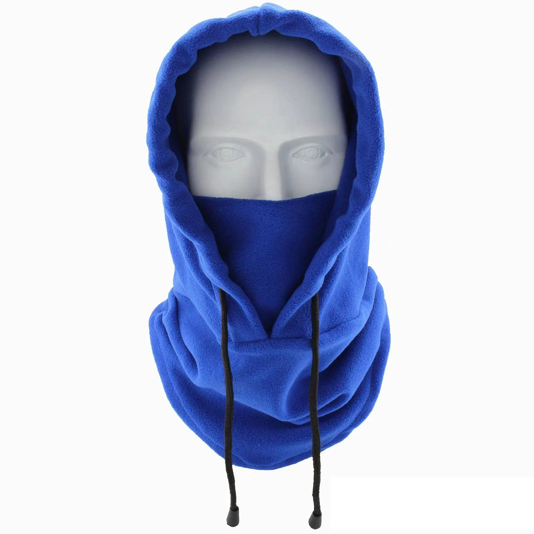 Balaklava i fleece som skyddar ansikte, huvud och hals