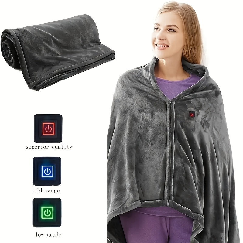 Elektrisk Filt USB Uppvärmd Fleece Axel Omslag