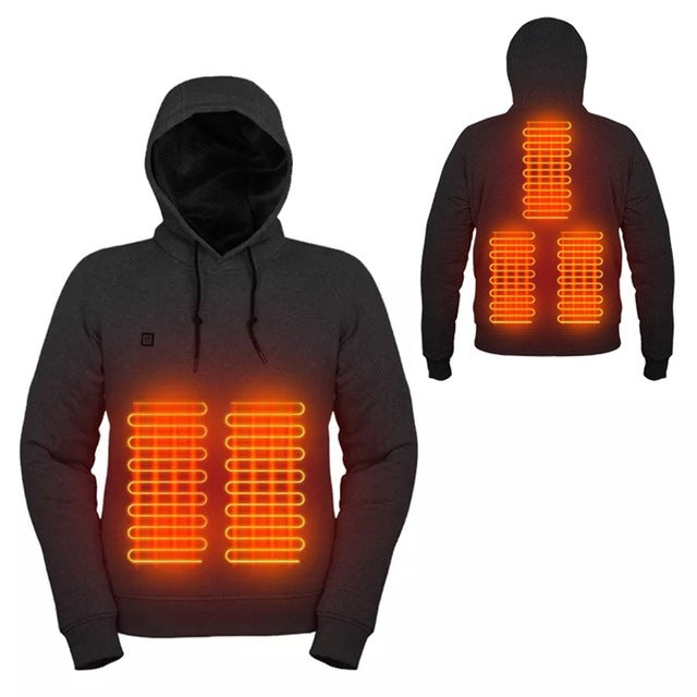 Myslunda Uppvärmd hoodie herr med powerbank och 3 lägen