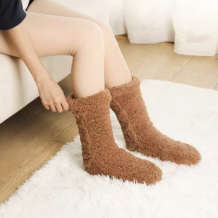 Myslunda™ Tjocka mjuka plyschsockor för mysiga kvällar hemma