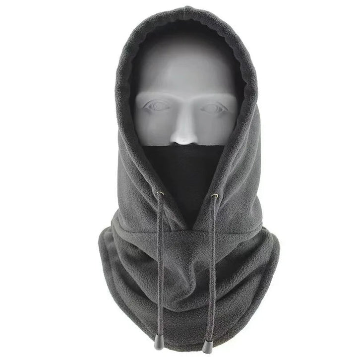 Balaklava i fleece som skyddar ansikte, huvud och hals