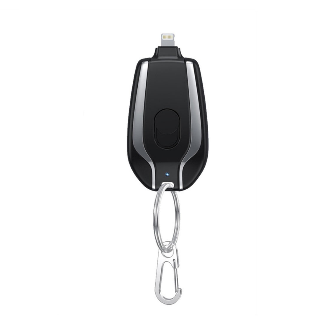 Mini powerbank på nyckelring med mobil