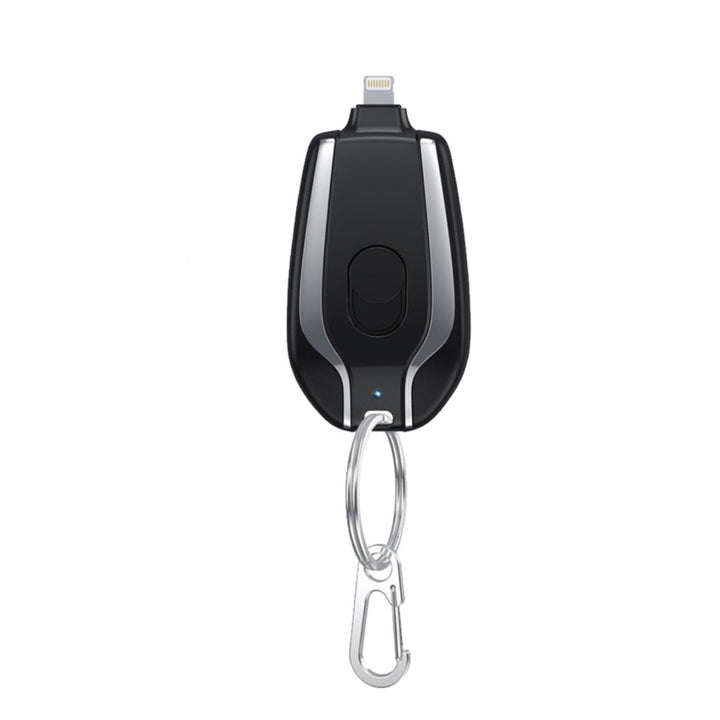 Mini powerbank på nyckelring med mobil