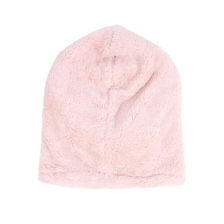 Balaclava i fleece med dragsko och extra lång halsdel