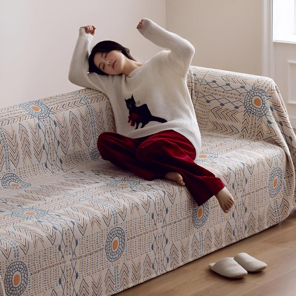 Elegant Vändbar Filt Mångsidig Soffa och sängroom Accent