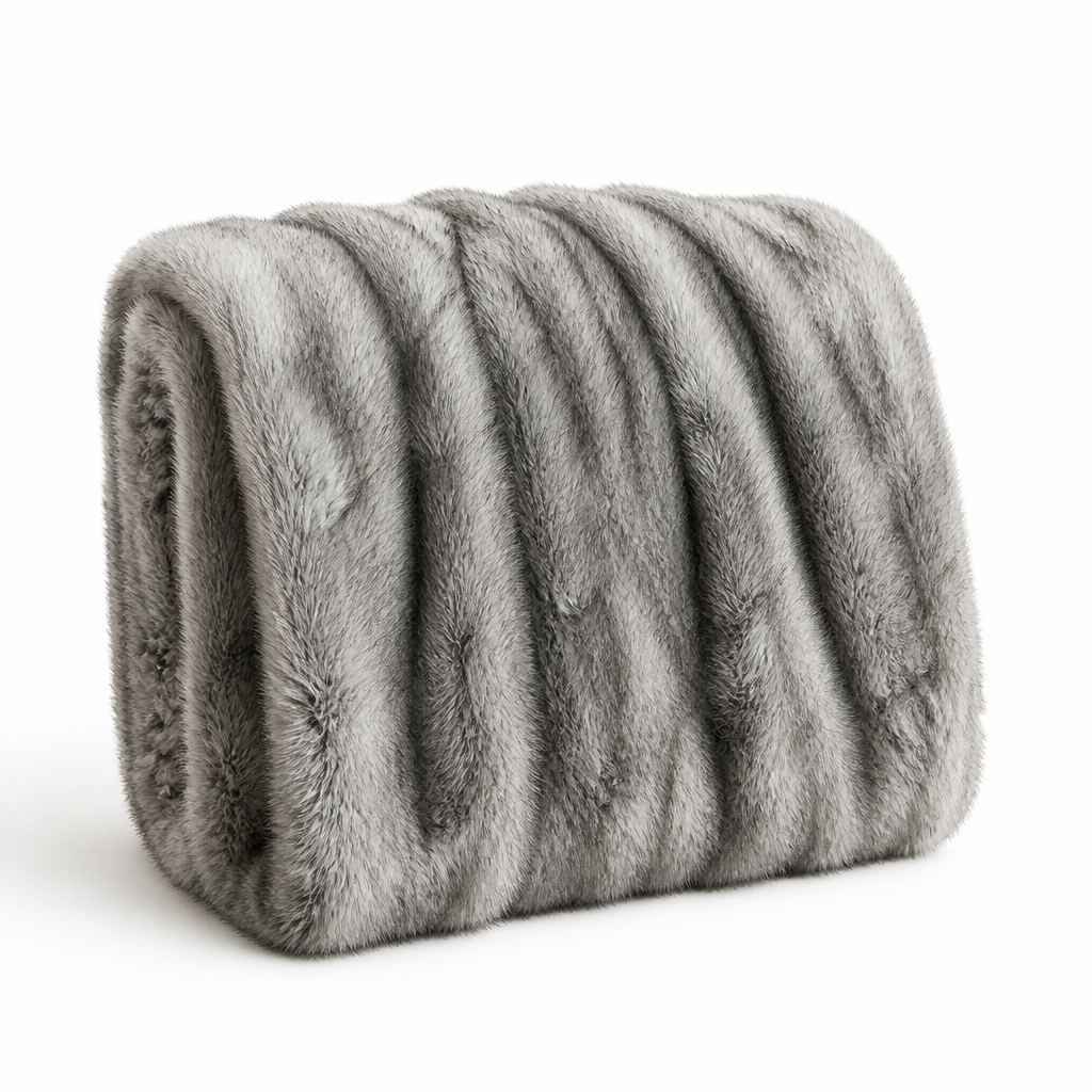 Myslunda™ Fluffig filt i fuskpäls med förstärkta kanter