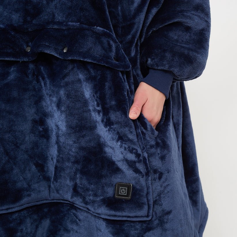 USB Uppvärmd filt Hoodie – Mysig Bärbar Flanell Värme