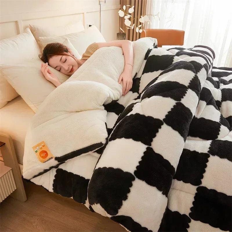 Mysig Quilts Tyngdtäcke med Rutig Design