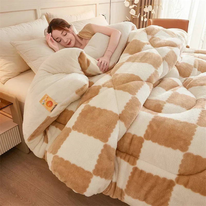 Mysig Quilts Tyngdtäcke med Rutig Design