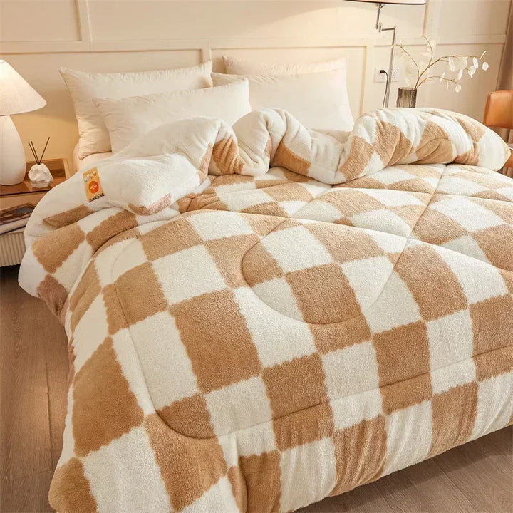 Mysig Quilts Tyngdtäcke med Rutig Design