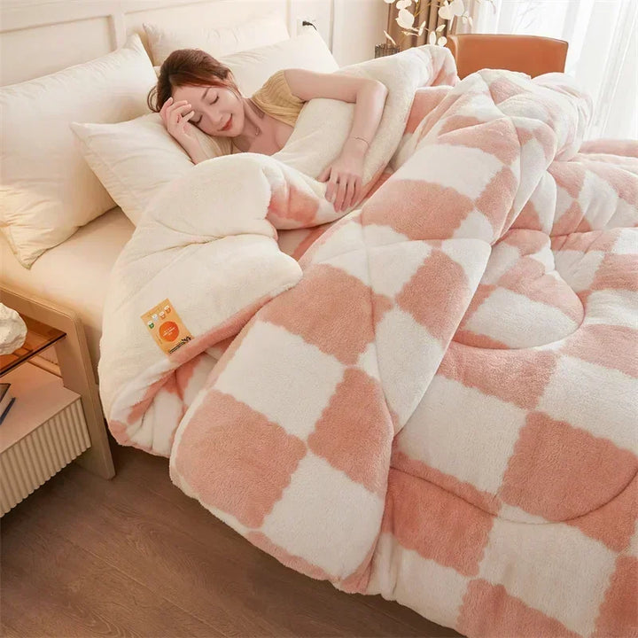 Mysig Quilts Tyngdtäcke med Rutig Design