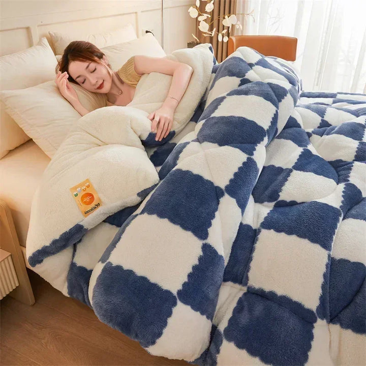 Mysig Quilts Tyngdtäcke med Rutig Design