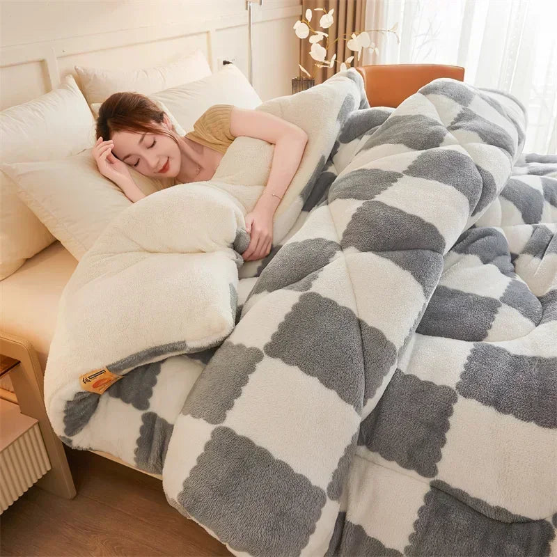 Mysig Quilts Tyngdtäcke med Rutig Design