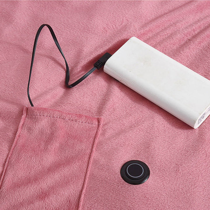 Bärbar USB-värmefilt med ficka för powerbank – Myslunda
