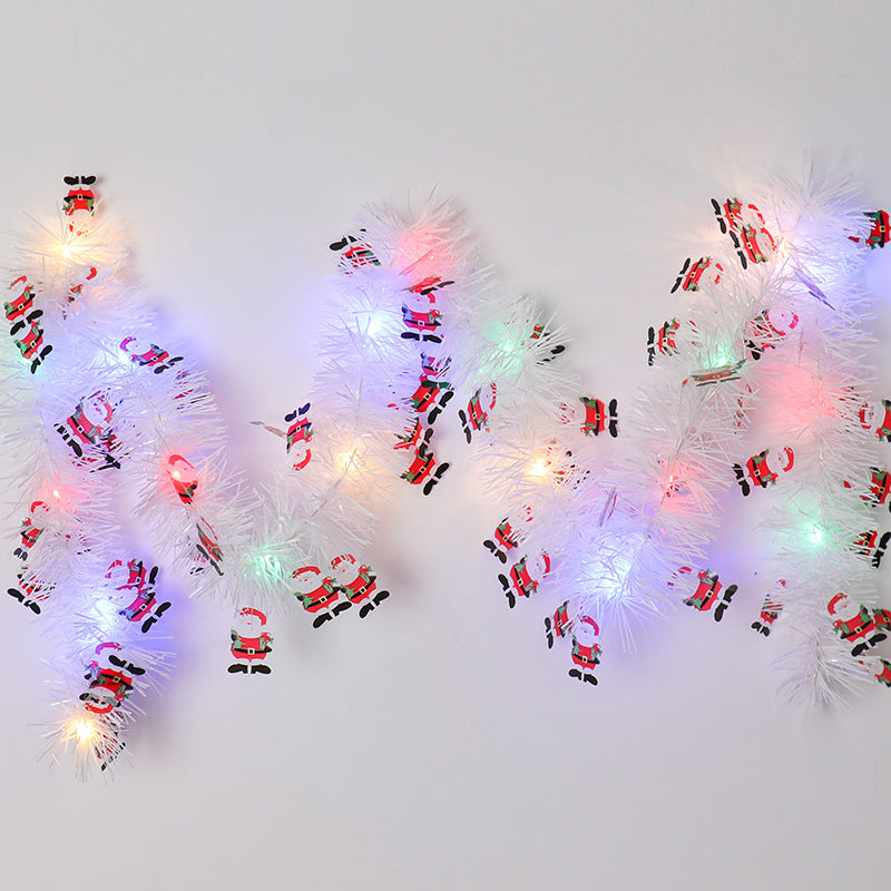 Julgirlang med LED och tomtar