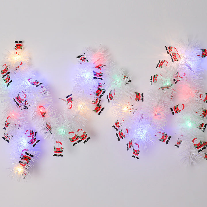 Julgirlang med LED och tomtar