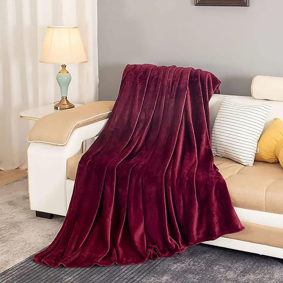 Fleece Konstpäls Supermjuk Pläd för soffa och säng Plysch Lätt Uppvärmd