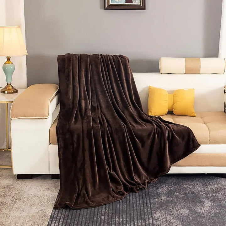 Fleece Konstpäls Supermjuk Pläd för soffa och säng Plysch Lätt Uppvärmd