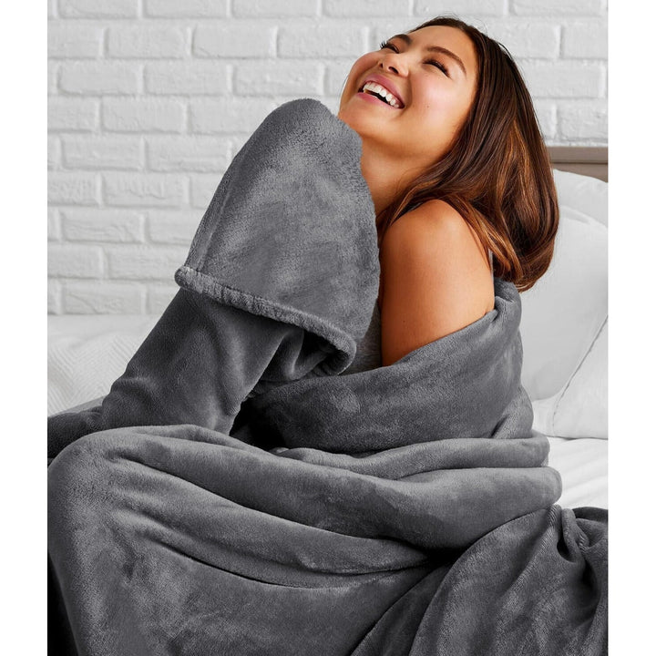 Fleece Konstpäls Supermjuk Pläd för soffa och säng Plysch Lätt Uppvärmd