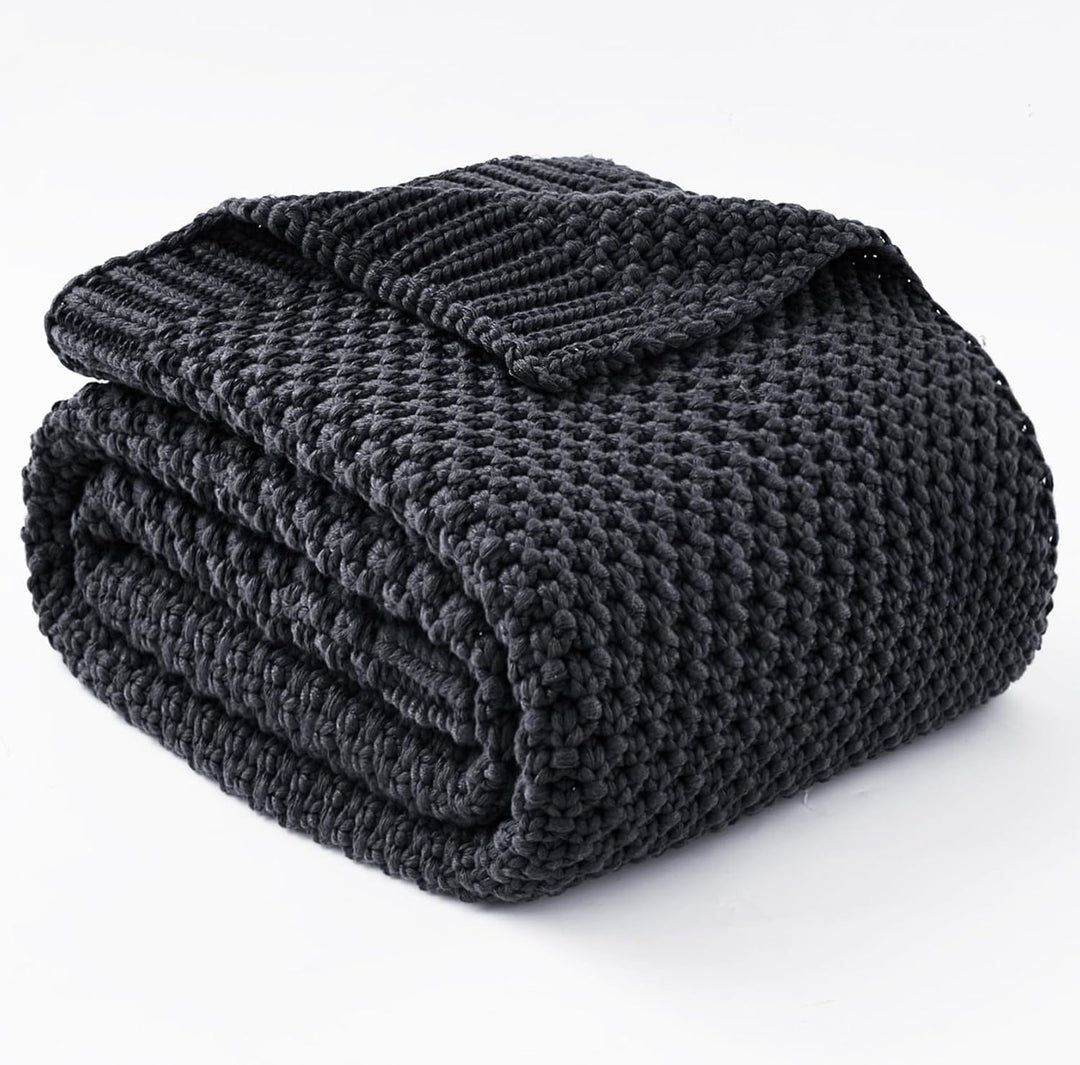 Mysig Komfort Stickad Tyngdtäcke - Andningsbar Svalkande mikrofiber