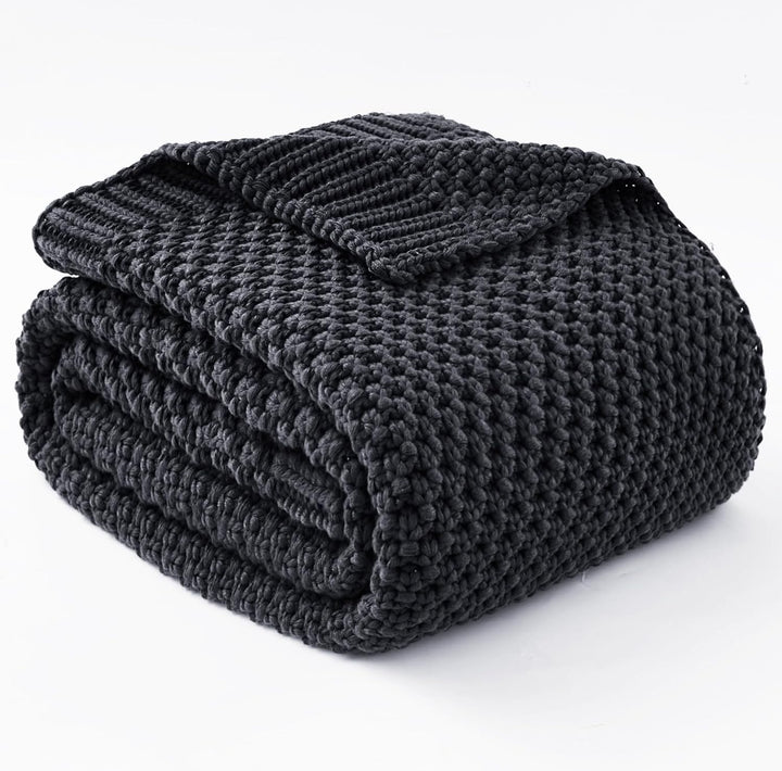 Mysig Komfort Stickad Tyngdtäcke - Andningsbar Svalkande mikrofiber
