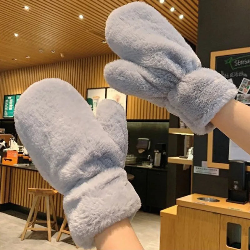 Myslunda™ Fluffiga vantar i plysch med tjockt foder för kalla dagar