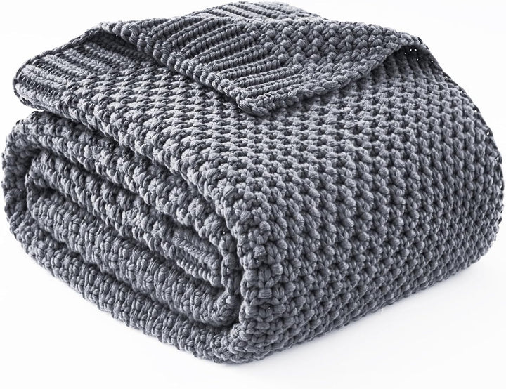 Mysig Komfort Stickad Tyngdtäcke - Andningsbar Svalkande mikrofiber