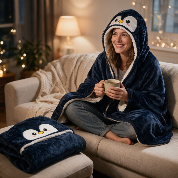 Velmesta Cozy Penguin Wearable Blanket