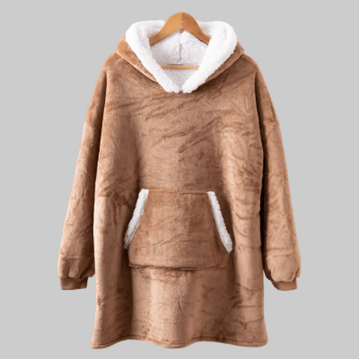 Oversize filthoodie med stor luva – mysig och varm