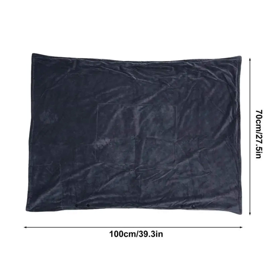 Elektrisk Värmande Uppvärmd pläd Över och Under Filt Poncho med Fleece