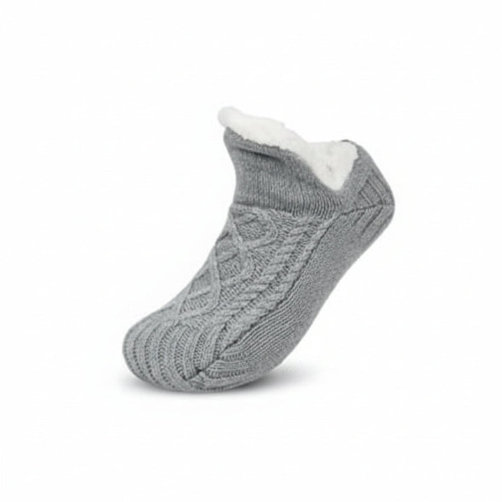 Termosockor med fleecefoder och halkskydd i silikon
