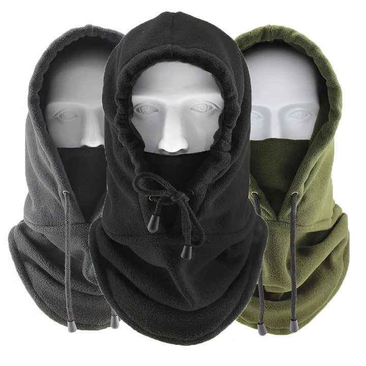 Balaklava i fleece och skidhuva med justerbar passform
