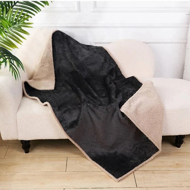 Vattentät Dog Filt, Sherpa-fleece Pläd, Vändbar Pet Matta, Möbler Skydd