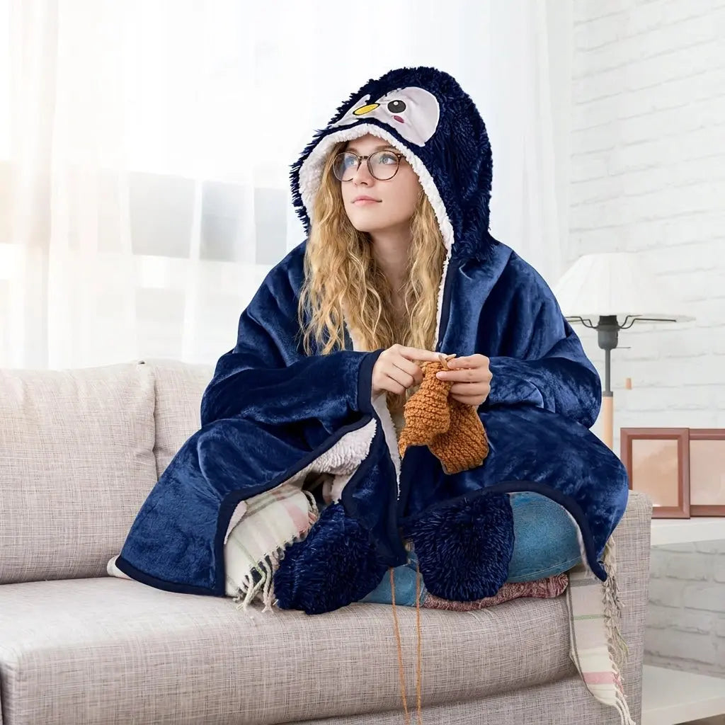 Velmesta Cozy Penguin Wearable Blanket