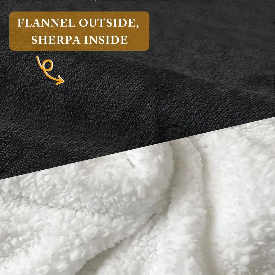 Jättestor oversize hoodie-filt i tjock borstad fleece
