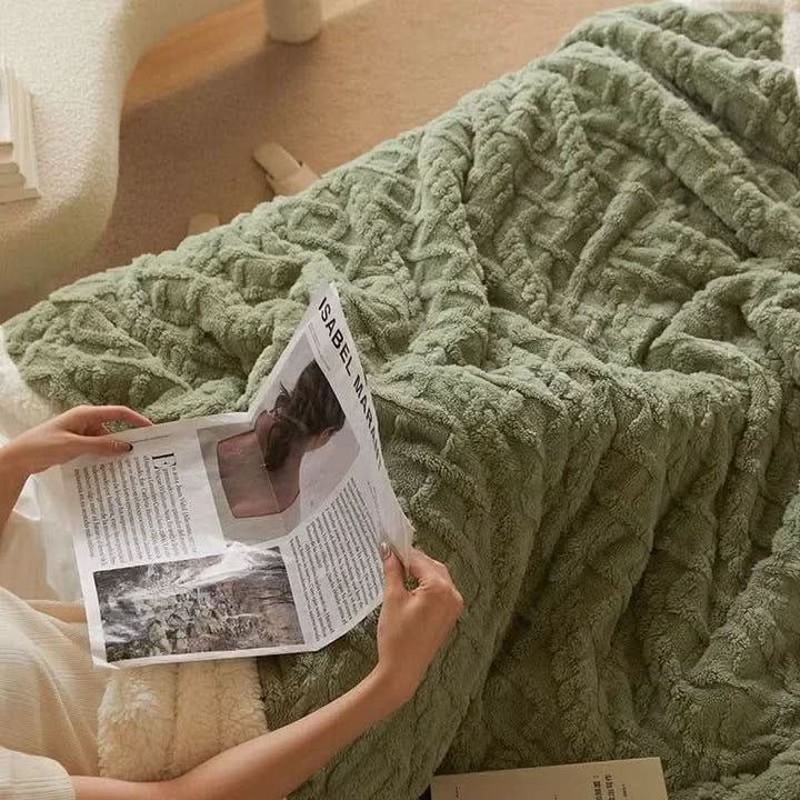 Myslunda™ Vändbar vinterfilt, varm och modern med två sidor