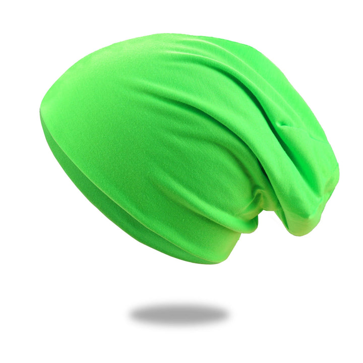 Slouch beanie i andningsbar stickning med stretch