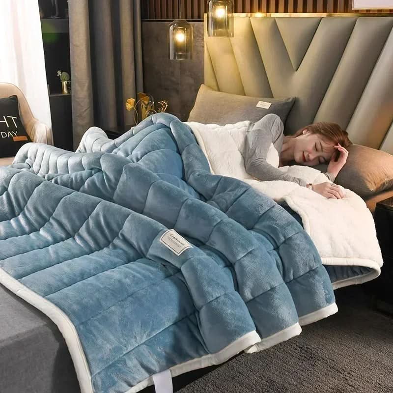 Varm Flanell Korall Fleece Filt Mjuk Mysig Pläd för Vinter
