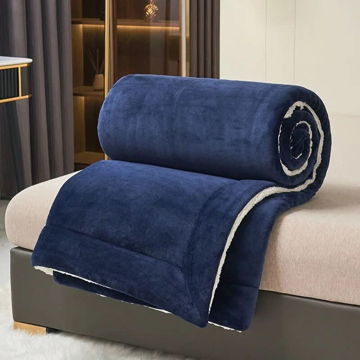 Vändbar Sherpa-fleece Filt för Säng och Soffa