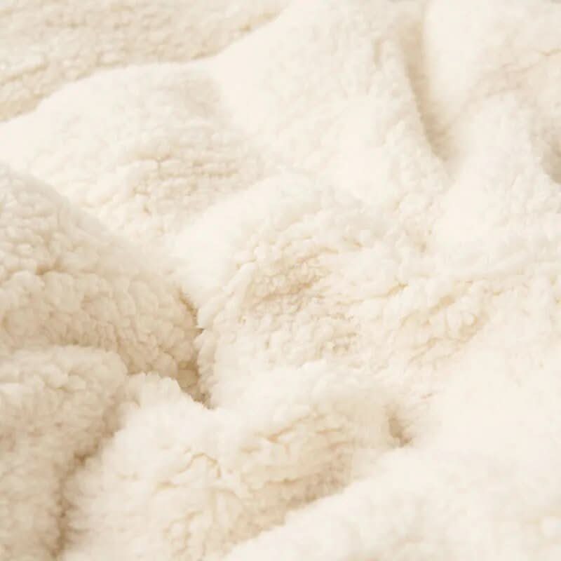 Vändbar Sherpa-fleece Filt för Säng och Soffa