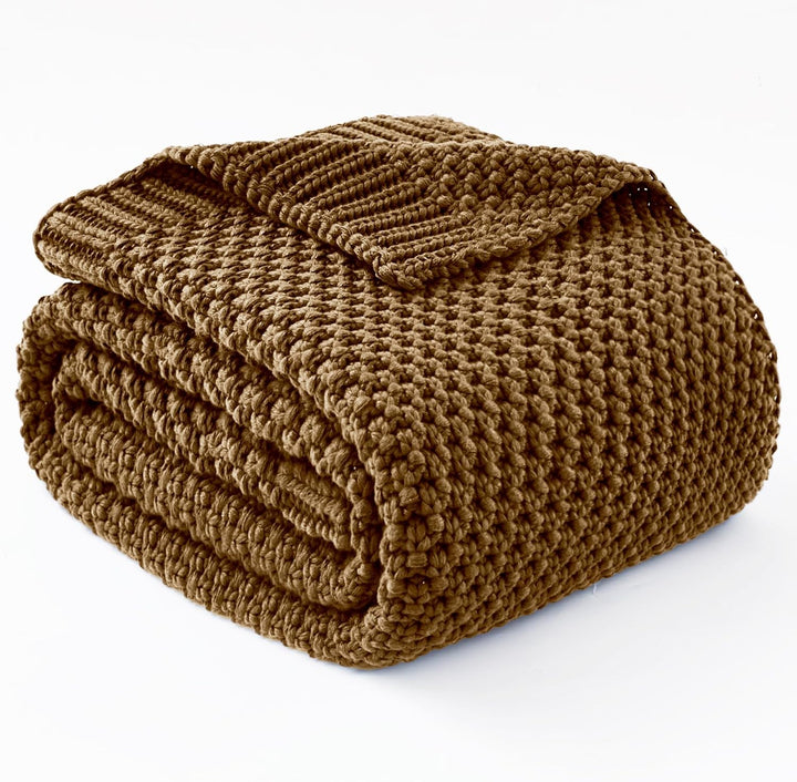 Mysig Komfort Stickad Tyngdtäcke - Andningsbar Svalkande mikrofiber