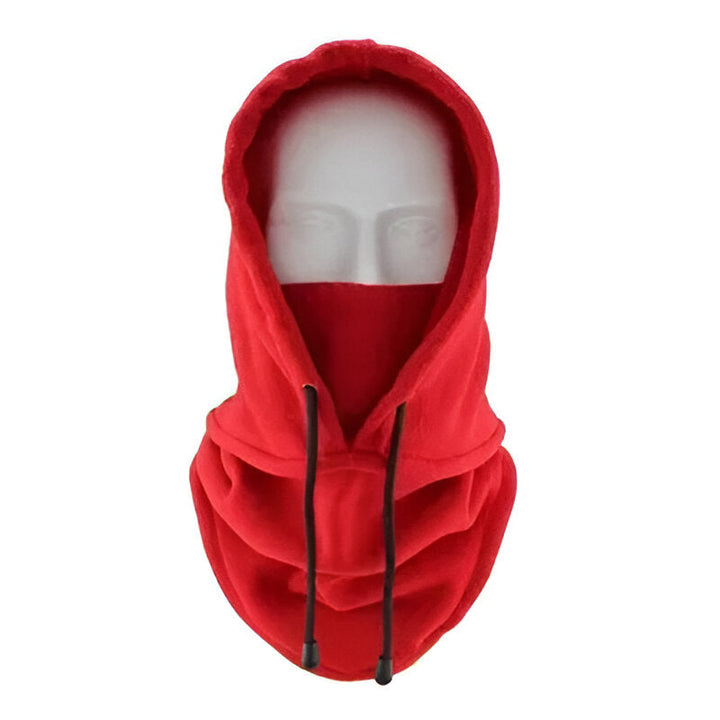 Balaklava i fleece som skyddar ansikte, huvud och hals