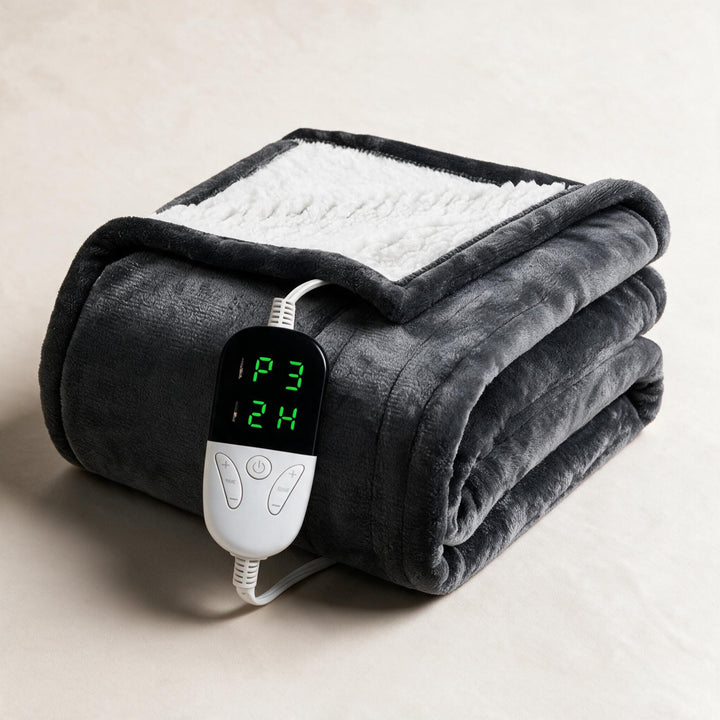 Myslunda™ Värmefilt i sherpa med sex värmelägen och timer