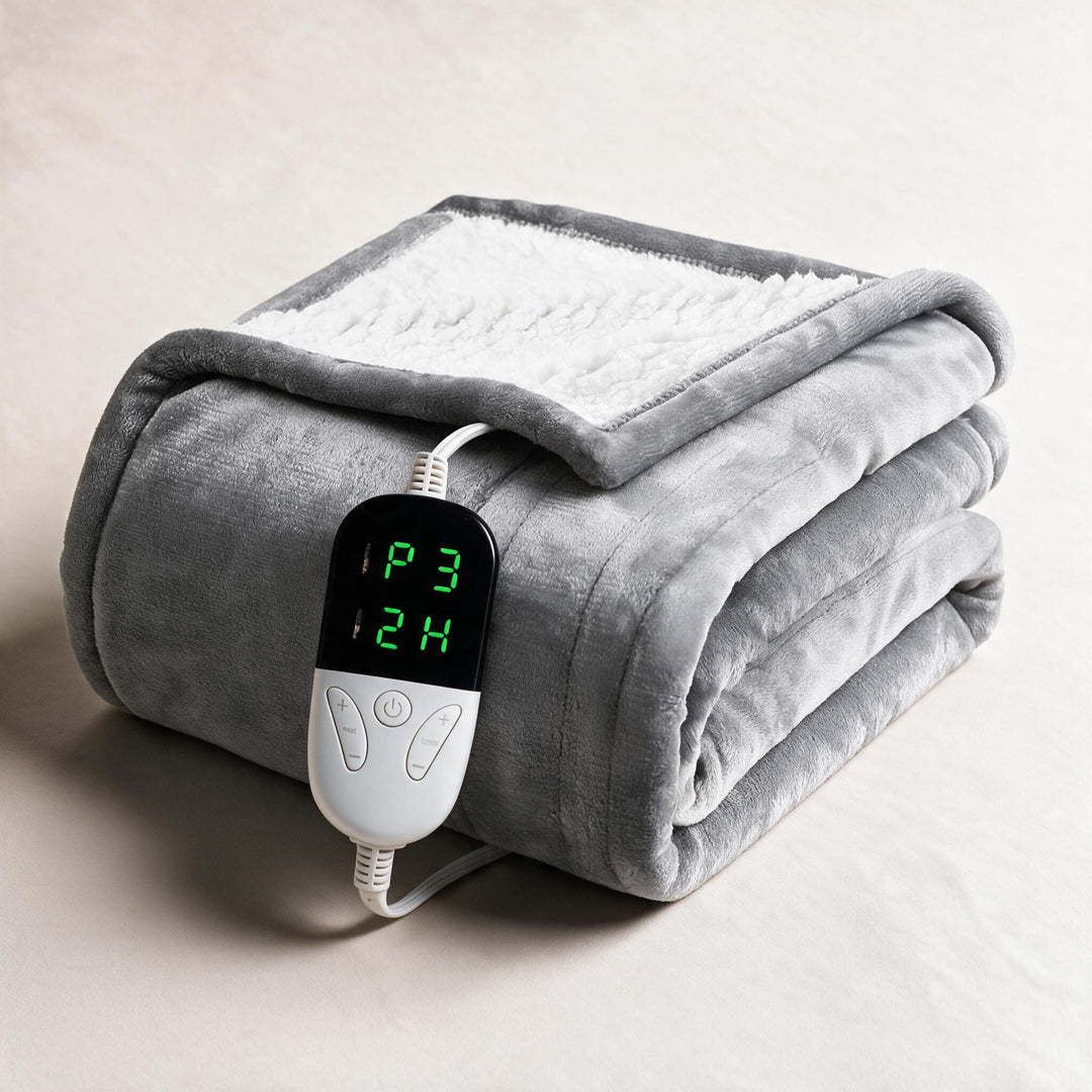 Myslunda™ Värmefilt i sherpa med sex värmelägen och timer