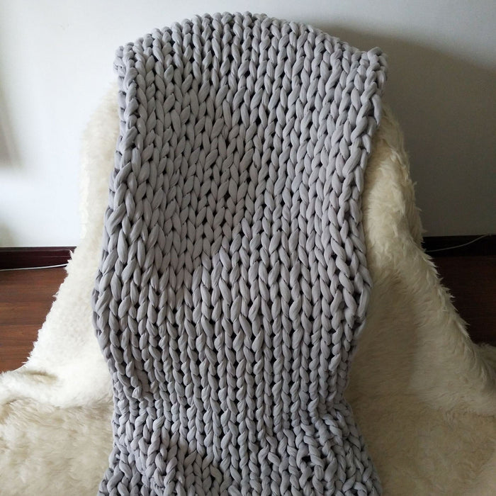 Myslunda™ Handvävd chunky knit-filt med skön tyngd