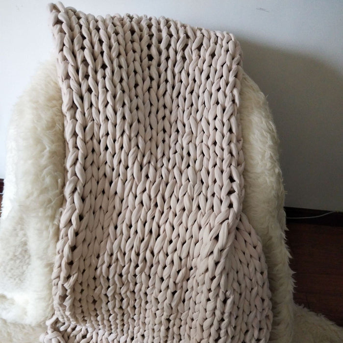 Myslunda™ Handvävd chunky knit-filt med skön tyngd