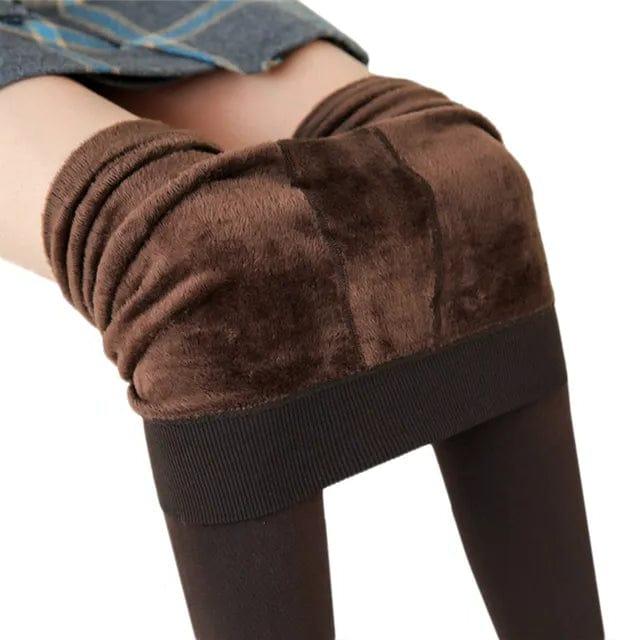 Fleecefodrade leggings med hög midja för kalla dagar