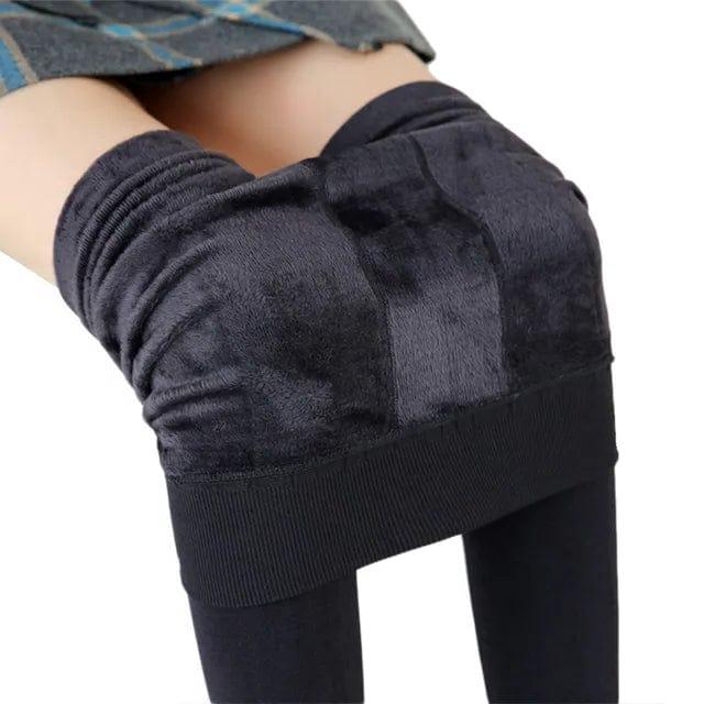 Fleecefodrade leggings med hög midja för kalla dagar